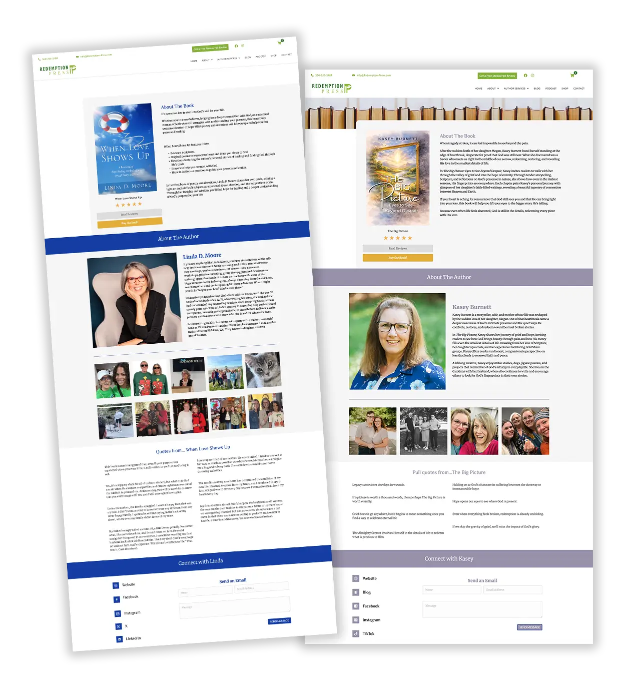 Enhanced Author Pages Examples